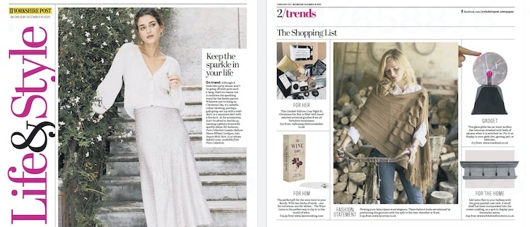 Lacorine Emperatriz Pleated Shawl featured in the Yorkshire Post